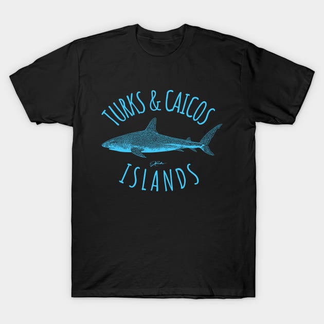 Turks & Caicos Islands Caribbean Reef Shark T-Shirt by jcombs